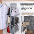 thumbnail image 5 of Paquete de 2 organizadores de bolsos, 6 bolsillos, bolsa de almacenamiento a prueba de polvo, bolsa de soporte plegable, bolso colgante, organizador de monedero oso de fresa Hogar, 5 of 5