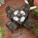 thumbnail image 3 of Comedor Plástico 4 Sillas Apilables 1 Mesa Apariciencia Madera Interior Exterior Ideal Patio Jardín Terraza Alberca Playa RIMAX, 3 of 11