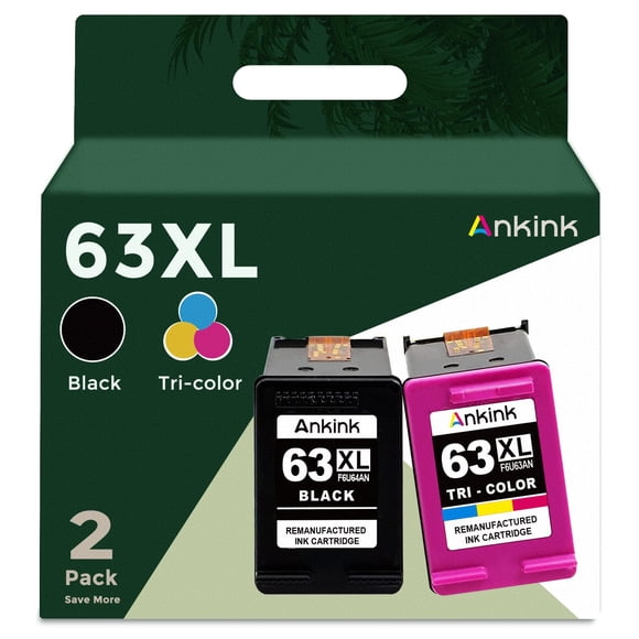 Cartuchos de tinta Ankink 63XL de repuesto para HP 63 XL (negro/color)