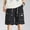 Black, variant on Qulqfy Black Shorts Men Summer Cargo Big & Tall Hiking Shorts Baggy Elastic Waist Shorts Running Shorts for Men 4XL