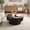 Brown, variant on 31.50"Modern Flower Shaped Coffee Table, Plum Blossom Shaped Coffee Table with Storage – Natural Wood Veneer, for LivingRoom, Apartment, Office, Easy Assembly, Black
