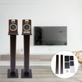 thumbnail image 2 of Wuzstar 2pcs Speaker Stands 35.4" Bookshelf Studio Monitor Speaker Stand Solid Wood Sound Stand Home Column Audio Holder for Home Theaters TV 3D Surround Sound Support, 2 of 10