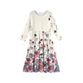 thumbnail image 5 of Drmagiyhm Girls Maxi Dresses Size 10-12 Long-Sleeve Crew Neck Tiered Dresses Fall Casual Floral Print Cute Maxi Dress with Pockets 5-6 Years, 5 of 5