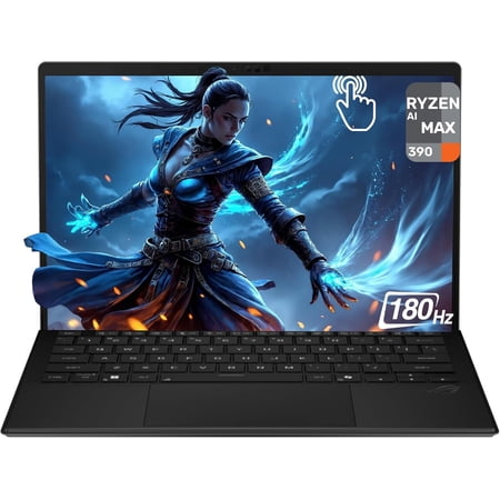 Asus ROG Flow Z13 2-in-1 Gaming Laptop, AMD Ryzen AI MAX 390, 32 GB LPDDR5x RAM, 1 TB PCIe SSD, 13.4'' 2.5K (2560x1600) 180Hz Touchscreen, AMD Radeon Graphics, 1-Zone RGB Keyboard, W11 Home, OffBlack
