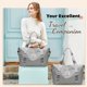 thumbnail image 4 of Bolsa de lona de viaje para gimnasio, bolsa de fin de semana para mujer, bolsa de asas, bolsa de hombro deportiva para hospital Adepaton BST2001878-5, 4 of 5
