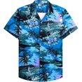 thumbnail image 3 of Camisas de selva tropical para hombres, ropa con impresión 3D, camisas hawaianas de playa, blusas Y2K de manga corta, ropa vintage, blusa con solapa, 3 of 5