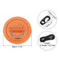 thumbnail image 2 of Uxcell Patch Anneau en D, 6 Pcs Patch Pad en PVC en Acier Inoxydable Sans Colle Inclus avec Cordons Élastiques et Crochets Orange, 2 of 7