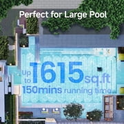 2025 New WYBOT C1 Cordless Robotic Pool Vacuum Cleaner for In-Ground Pools up to 1600 sq. ft, 150 Mins Runtime with Wall Climbing Function, Larger Top-Loading Filters