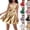 Style1-Gold dresses for women, variant on Dresses for Women Plus Size Spaghetti Straps Metallic Dress Swing Party Clubwear Shinny Mini Dancewear High Waist Skater Dresses Gold XL