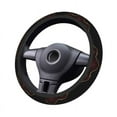 Burgundy Gold Agate Texture Cover Marble Stone Steering Wheel Protector