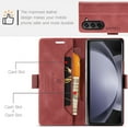 thumbnail image 5 of Allytechgroup Wallet Phone Case for Samsung Galaxy Z Fold5, PU Leather Slim Fit Cards Slots Magnetic Closure Anti-Scratch RFID Blocking Shockproof Case Cover for Galaxy Z Fold 5, Red, 5 of 9