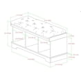thumbnail image 3 of Essential 42" Modern Farmhouse Entryway Storage Bench in Dark Walnut, 3 of 4