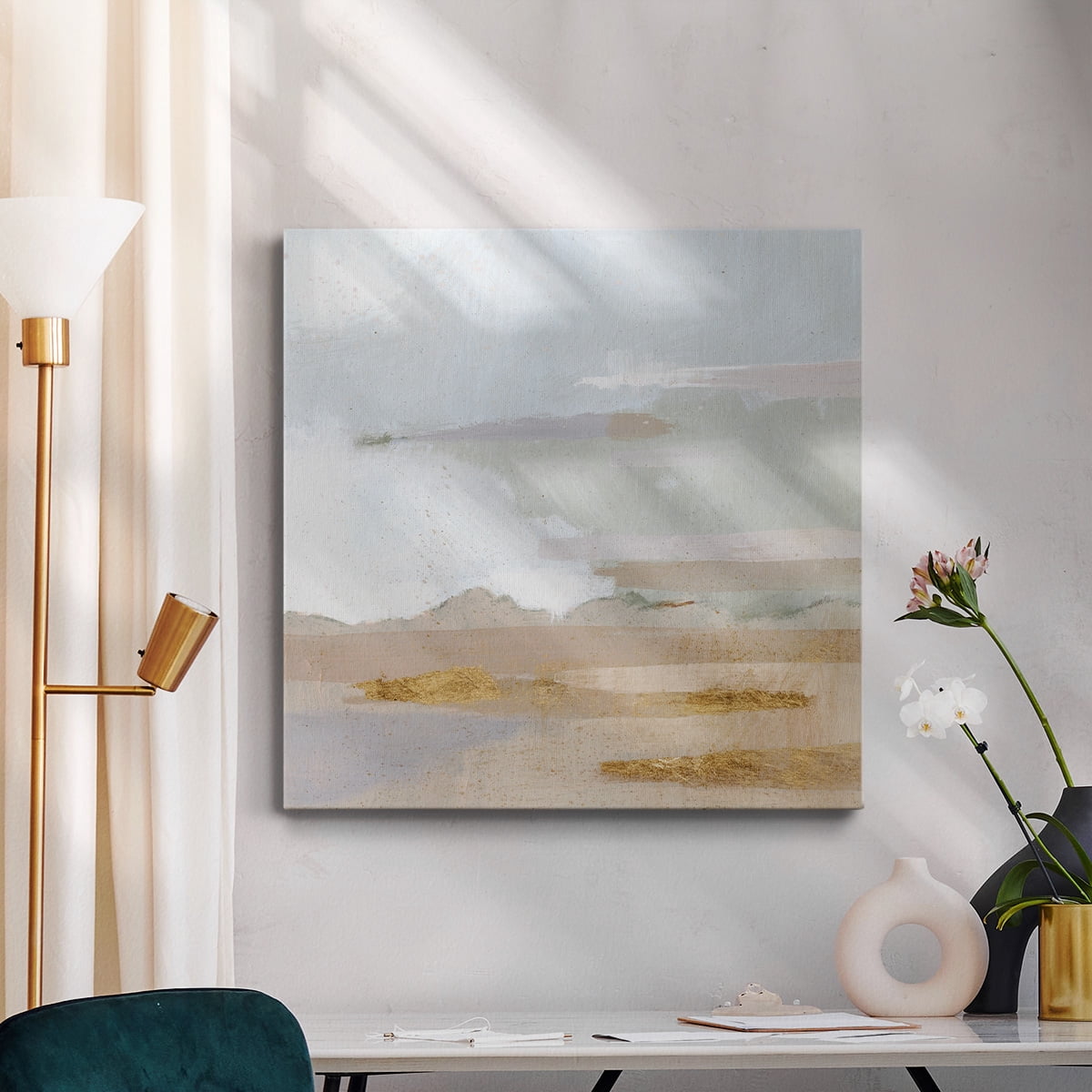 Wexford Home Abstract Coastland I-Premium Gallery Wrapped Canvas, 10" x 10" - Ready to Hang