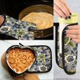 thumbnail image 5 of Yayeee Oven Mitts and Pot Holder Set of 4 Heat Resistant Kitchen Gloves Baking Hot Pad, Green Floral, 5 of 5