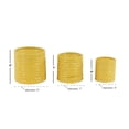 thumbnail image 3 of DecMode 9", 7", 6"H Handmade Indoor Outdoor Yellow Porcelain Planter (3 Count), 3 of 9