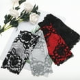 thumbnail image 6 of Unique Bargains 1 Pair Breathable Flower Manicure Gloves Women Wine Red, 6 of 6