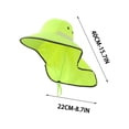 thumbnail image 3 of High Visibility Reflective Sun Hat with Neck Flap Wide Brim Work Safety Boonie Hats Adjustable Bucket Cap for Men Women, 3 of 6