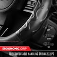 thumbnail image 6 of Motor Trend Redline Flat Bottom Steering Wheel Cover (14.5" - 15.5") - Black, 6 of 10
