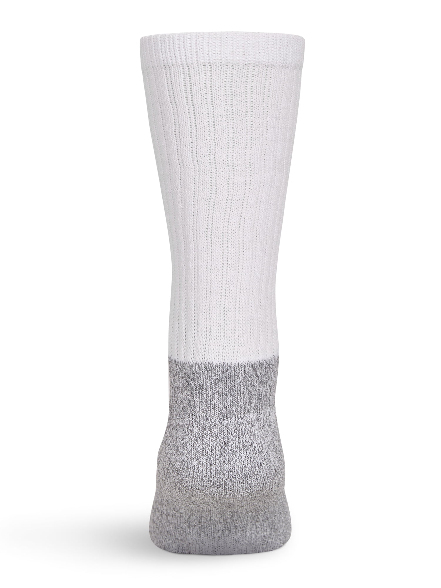 Wrangler Cushion Crew Socks for Men, Size 13-15, White/Gray/Black, 6 Pairs