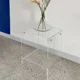 thumbnail image 4 of Mesas de centro nórdicas, muebles para sala de estar, mesa auxiliar para sofá, mesas de té de almacenamiento de dos pisos acrílicas, mesita de noche transparente, 4 of 4
