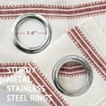 thumbnail image 3 of DriftAway Farmhouse Linen Blend Curtains 84 Inches Long for Living Room Vertical Striped Printed Drapes Grommet Top Light Filtering Curtain Linen Textured Panels for Bedroom 2 Panels W52 x L84 Red, 3 of 7