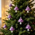 thumbnail image 2 of 5 Pcs Mushroom Ornaments Christmas Tree Hanging Decorations Plastic Mushroom Hanging Ornaments Festive Decor for Christmas Tree and Holiday Party, 2.95x1.89 Inch, Pp, 2 of 5