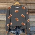 thumbnail image 7 of Sweatshirts for Women Long Sleeve Round Neck Ladies Rugby Print Casual Home Pullover Sweater, 7 of 7