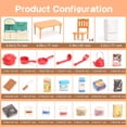 thumbnail image 2 of Juego de muebles para casa de muñecas, juguetes para niños, accesorios para casa de muñecas en miniatura, juguetes de juego de simulación para niños, niñas y niños pequeños a partir de 3 años con coci, 2 of 5