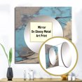 thumbnail image 3 of Designart "Inner Worlds of Marble in Beige and Blue" Modern Geometric Square Mirror Wall Decor Modern - Large Beige Square Bathroom Mirror - Square Printed Wall Mirror Art, 3 of 5