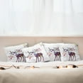 thumbnail image 7 of Ambesonne Christmas Throw Pillow Cover 4 Pack, Reindeer Ornaments, 18", Multicolor, 7 of 7