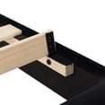 thumbnail image 5 of BSHTI King Size Platform Bed Frame with Velvet Upholstered Headboard, Modern Bedroom Furniture with Wood Support, No Box Spring Needed, Easy Assembly, Black, 5 of 10