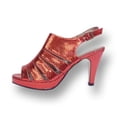 thumbnail image 3 of FLORAL Jules Women's Wide Width High Heel Platform Dress Slingback RED 10.5, 3 of 6