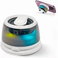 thumbnail image 1 of wonima11 Wireless Bluetooth Speaker with Microphone for Calls, Also a Magnetic Phone Holder. LED Lights, Wireless Stereo Sound Mini Speakers. 1 Pieces White, 1 of 1