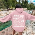 thumbnail image 6 of Juniors Teen Girls Letter Print Drawstring Graphic hoodie College Comfy Hoodie Lightweight Back To School Casual Sweatshirt Clearance Womens Clothing, 6 of 6