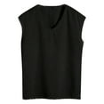 thumbnail image 4 of YLSDY Mens Workout Tank Tops Retro V-Neck Gym Fitness Bodybuilding Stringer Muscle Cut Off Sleeveless Workout Cotton Beach Shirts Vests Black M, 4 of 4