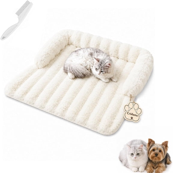 Large Plush Cat Mat for Sofa, Cozy Non Slip Pet Bed for Cats & Small Dogs, Soft Washable Cushion Pad Furniture Protector