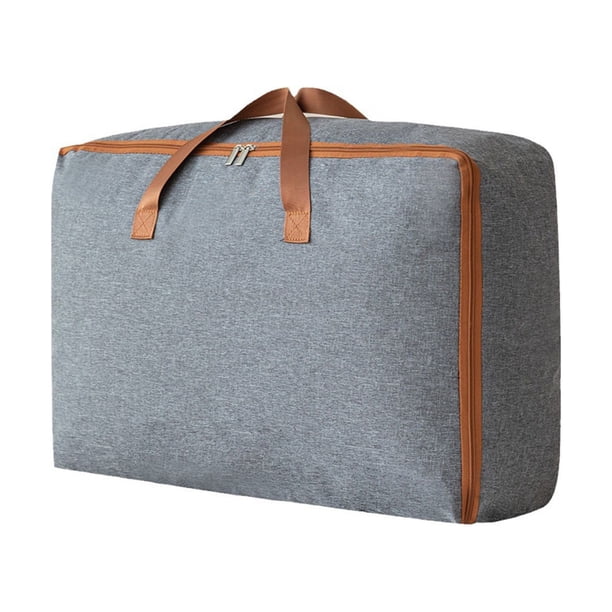 Sacs de rangement pour couvertures – Sacs de rangement en coton de grande capacité avec double fermeture éclair | Fournitures d'organisation, sacs multifonctionnels pour économiser de l'espace avec