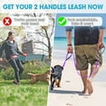 thumbnail image 3 of BAAPET Two Handle Dog Leash, Dual Soft Padded Handles with Traffic Control Handle Leash for Small Medium or Large Dogs (3/4'' x 5 FT, Purple), 3 of 7