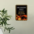 thumbnail image 4 of Portrait Round Plus Drummers Only Enter If You Dare Wall or Door Sign | Music Decor - Medium, 4 of 9