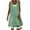 Green, variant on IROINNID Sleeveless Round Neckline Dress For Women Casual Fake Two Lay Dress Prints Knee-Length Sundress