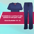 thumbnail image 7 of Natural Uniforms Women's Ultra Soft Stretch Drop-Neck 2 Pocket Scrub Top and Pants 82009200N (True Navy Blue, Medium), 7 of 7