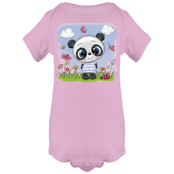 Adorable Panda In Landscape Bodysuit Infant -Image by Shutterstock,  6 Months