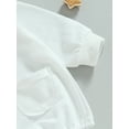 thumbnail image 6 of Arvbitana Infant Baby Boys Girls Sweatshirt Rompers Long Sleeve Solid Color Jumpsuit with Pockets Newborn Casual Clothes 3M 6M 9M 12M 18M, 6 of 7