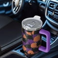 thumbnail image 6 of Purple Halloween Black Cats and Pumpkins Tumbler with Handle and Lid,40oz Double Wall Vacuum Insulated Tumbler,Cups Gift for Women and Men, 6 of 7