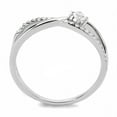 thumbnail image 2 of High polished (no plating) Stainless Steel Ring with AAA Grade CZ in Clear for Women Style DA261, 2 of 4