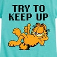 thumbnail image 3 of Garfield - Try To Keep Up - Toddler & Youth Girls Short Sleeve Graphic T-Shirt, 3 of 5