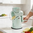 thumbnail image 4 of BotaniNest 5 In 1 Round Slicer & Cheese Grater Hand Crank Vegetable With Suction Base 5 For Cheese & Vegetables Easy Clean & Kitchen Slicer Cho, 4 of 5