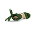 thumbnail image 4 of BLISSFUL STEP Women's Shoes Faux Suede Platform Wedge Heel Lace Up Open Toe Sandals  Green 6, 4 of 8