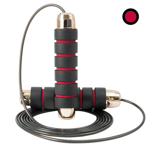 Mistaha Adjustable Steel Wire Jump Rope with Gold-Plated Handles for Fitness Training - Durable Bearing System, Adjustable Length, Comfortable EVA Foam Handles - Ideal for Exercise and P.E. Class