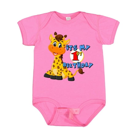 

Inktastic 1st Birthday Giraffe Gift Baby Boy or Baby Girl Bodysuit